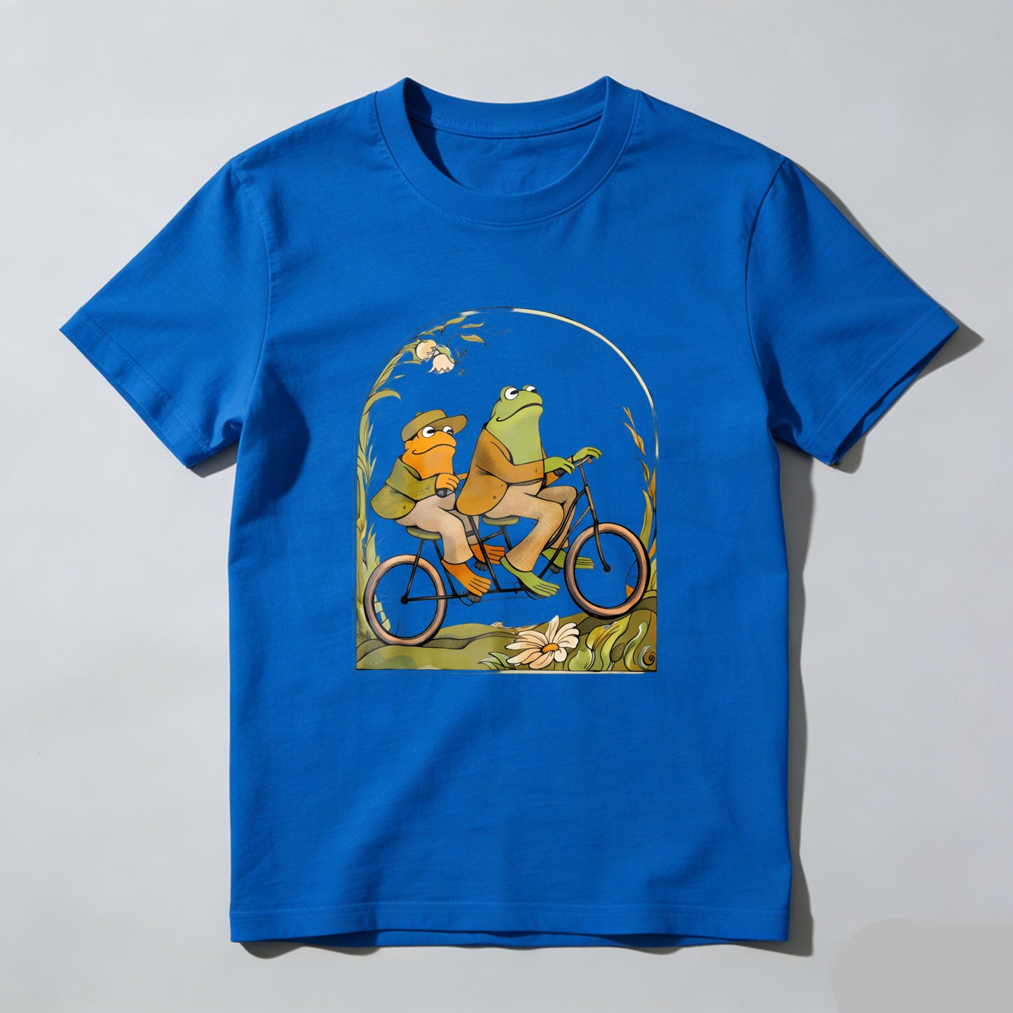 Wardrobecart Frog And Duck Ride Bicycle Together Unisex Classic T-shirt