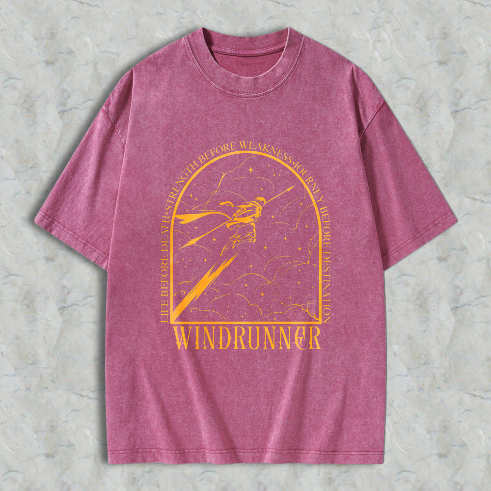 Wardrobecart Windrunner Archer With Arrow And Stars Design Unisex Washed T-shirt