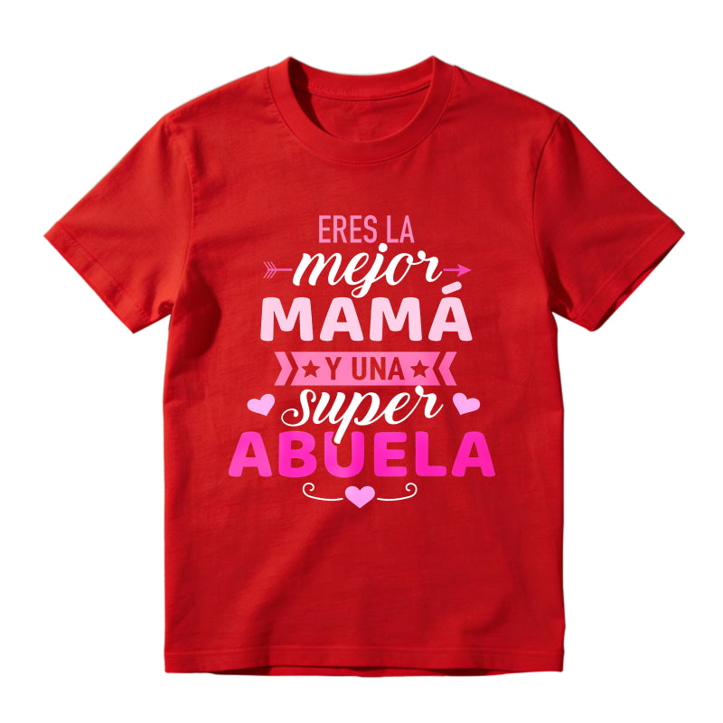 Women'S Black Mother'S Day T-Shirt with Pink Letter Print-Mejor Mama Design, Short Sleeve Crew Neck, Comfortable  , Machine Washable, Perfect Gift for Mom, Allseason Apparel| Mother'S Day Theme| Stretchy Fabric