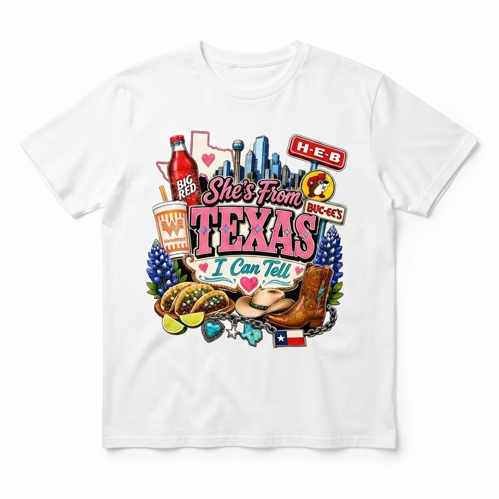 She from Texas, I Can Tell | Cowboy Outlaws Country T-Shirt | Unisex