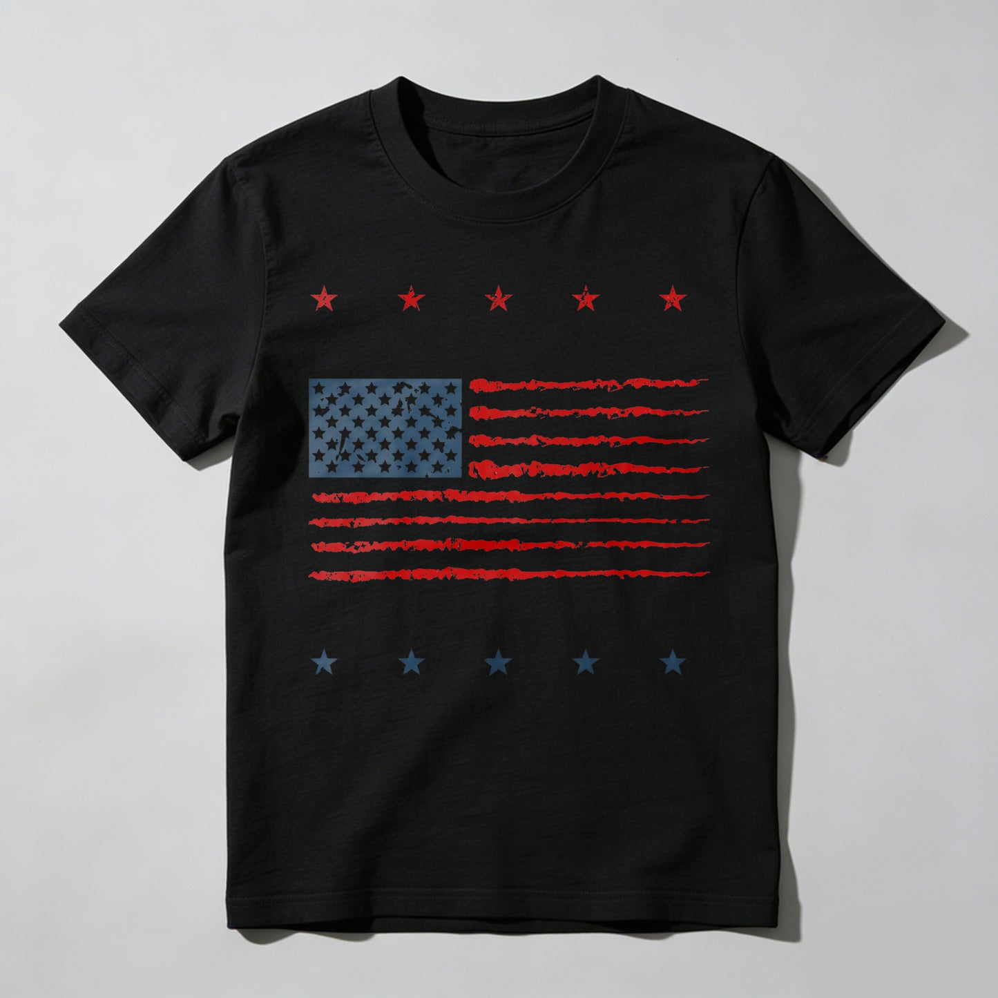 American Flag Design With Stars And Stripes T-shirt