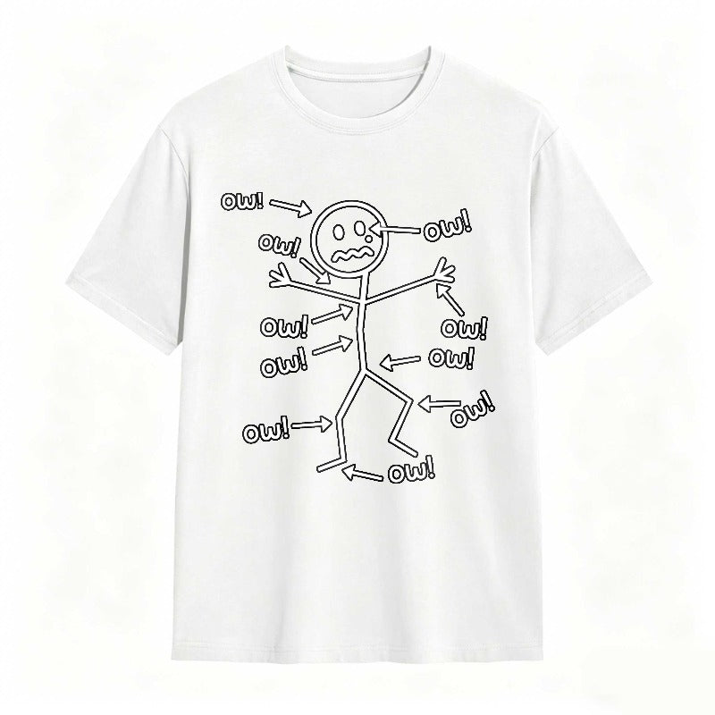 Owl Stick Figure With Arrows And Text Unisex Classic T-shirt