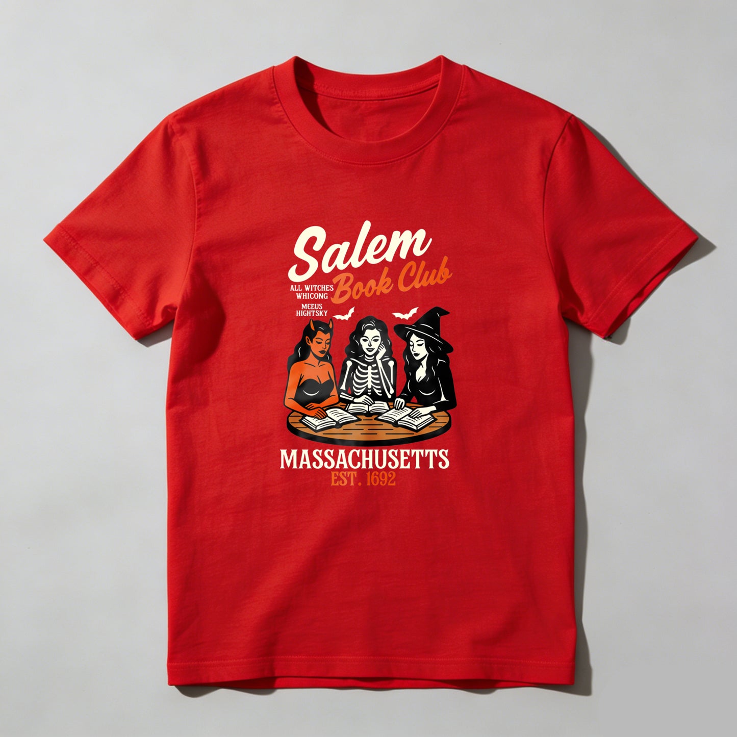 Wardrobecart Salem Book Club Witches Reading Magic Spells Unisex Classic T-shirt