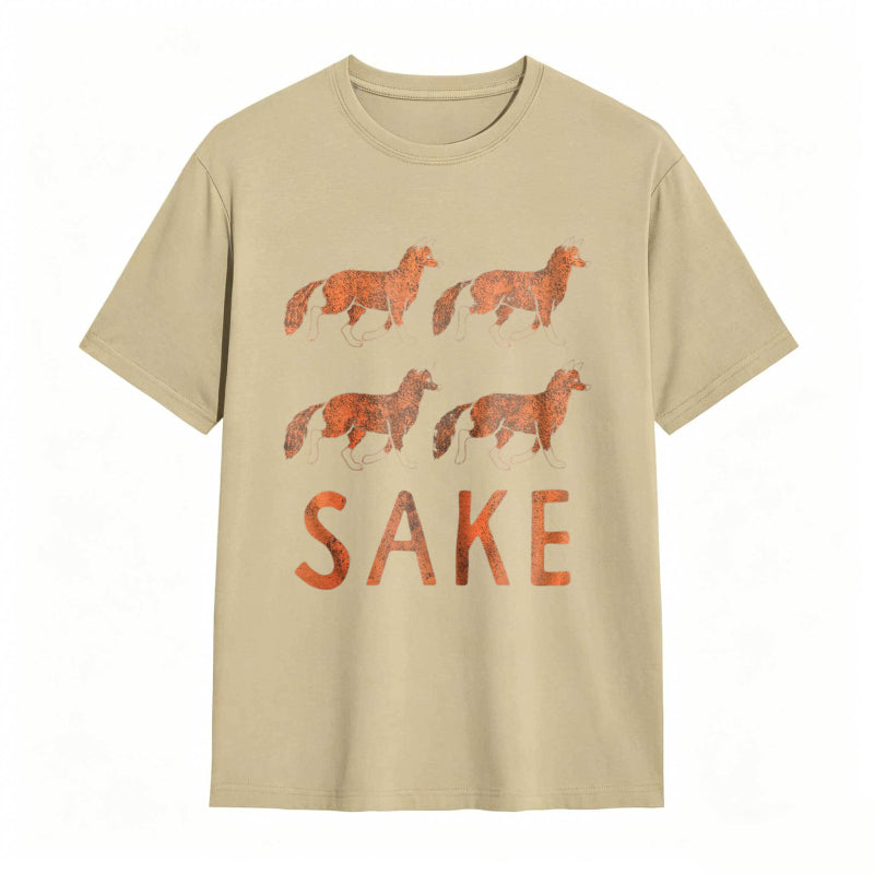 Four Fox Sake Funny Graphic Novelty Tee