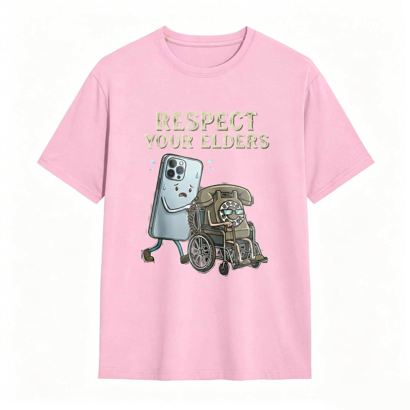 Respect Your Elders Gadget Evolution Humor Graphic Tee