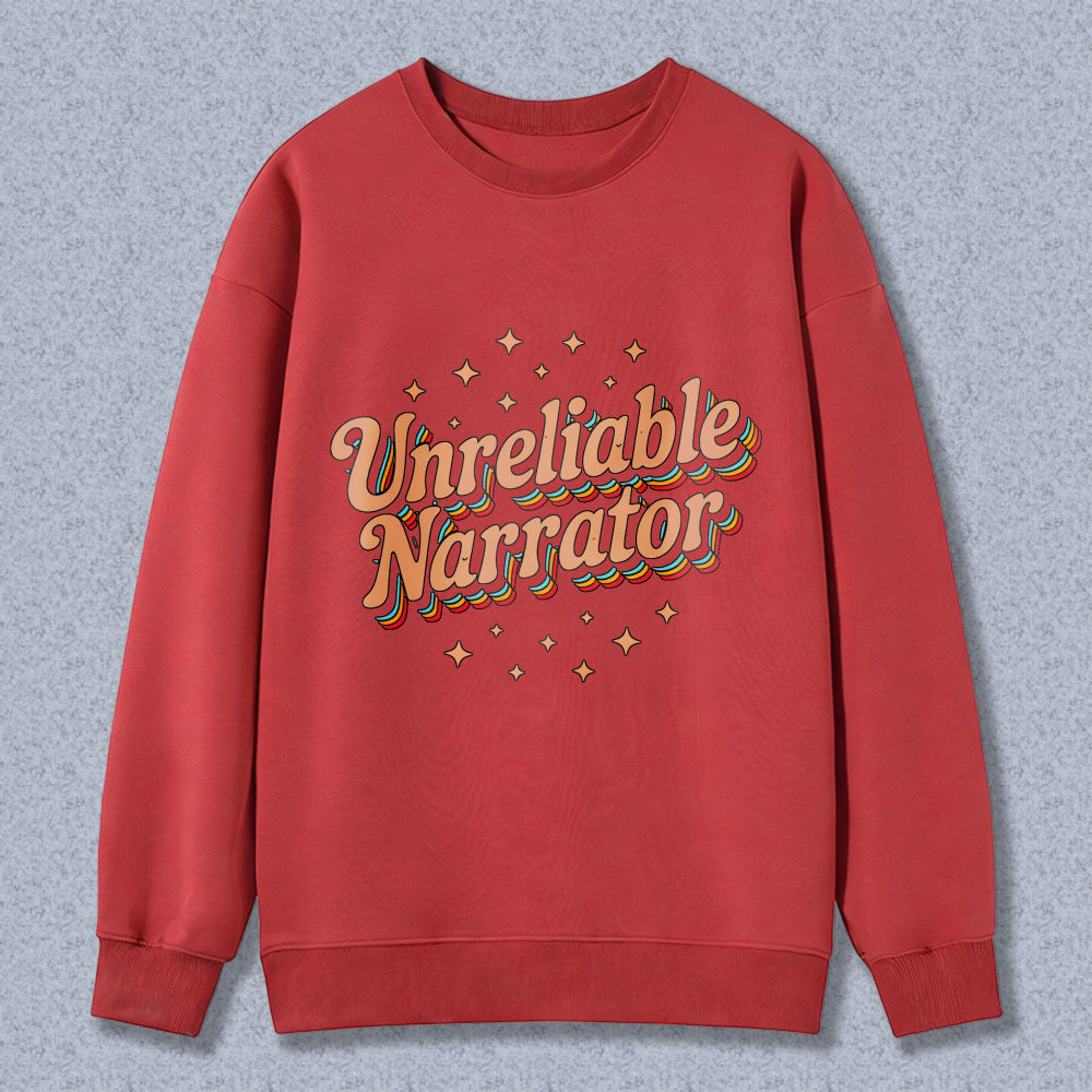 Wardrobecart Unreliable Narrator Pattern Unisex Classic Sweatshirt
