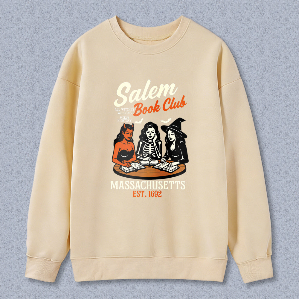 Wardrobecart Salem Book Club Witches Reading Books Est 1692 Unisex Classic Sweatshirt