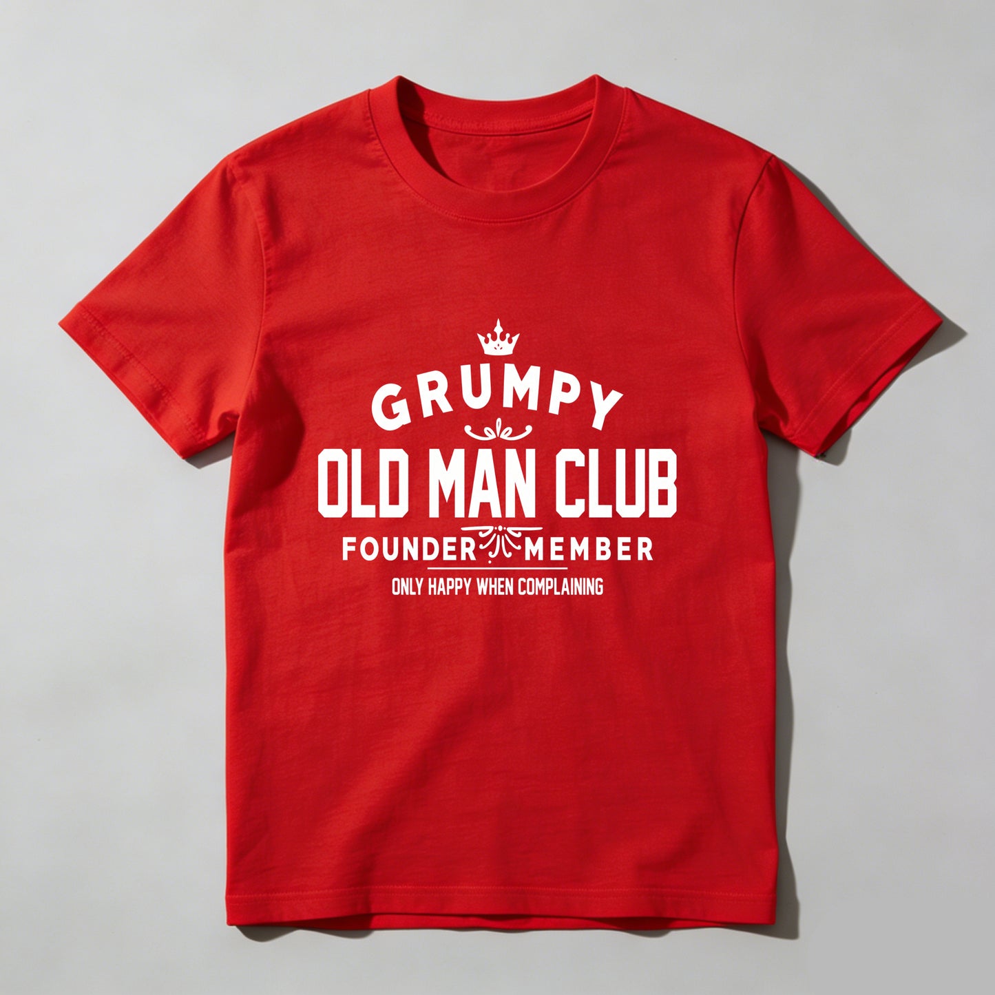 Grumpy Old Man Club Founder Member   Pure Cotton Short Sleeve T Shirt