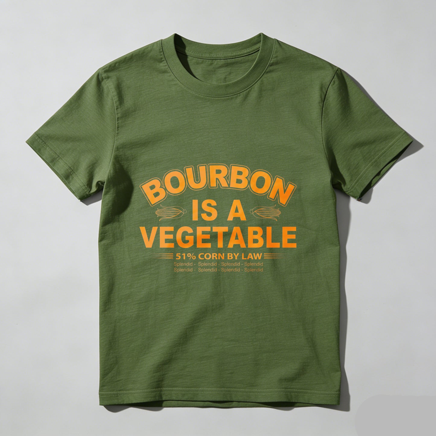 Bourbon Is A Vegetable 51 Percent Corn By Law Pure Cotton Short Sleeve T Shirt