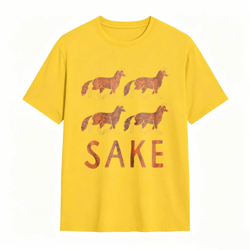 Four Fox Sake Funny Graphic Novelty Tee