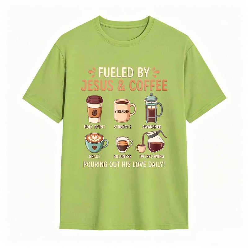 Fueled by Jesus and Coffee T-shirt