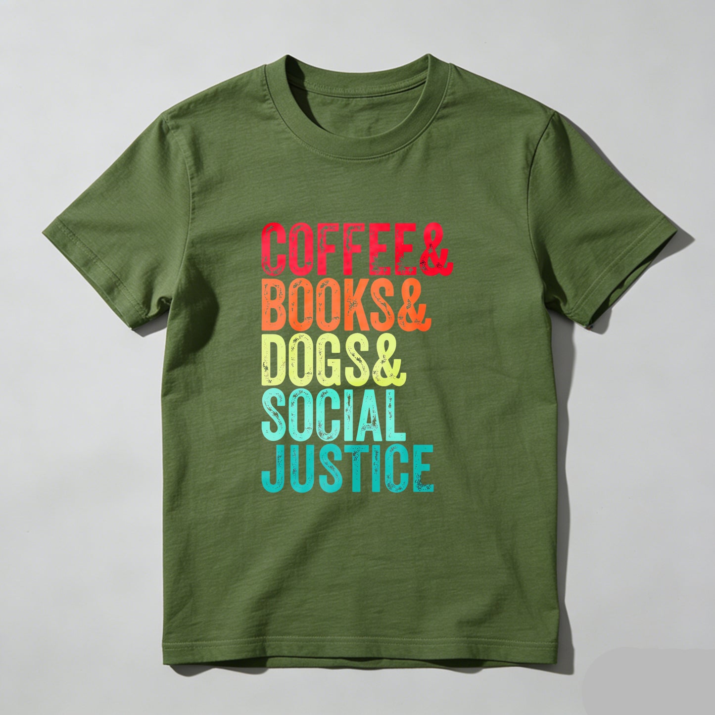 Wardrobecart Coffee Books Dogs Social Justice Unisex Classic T-shirt