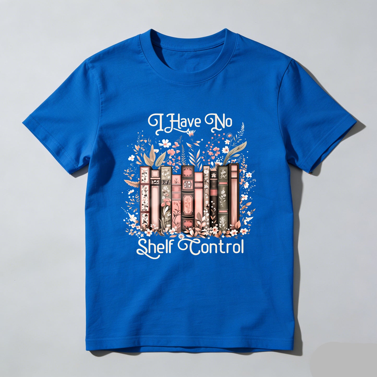 Wardrobecart Bookshelf With Flowers And Birds Design Unisex Classic T-shirt