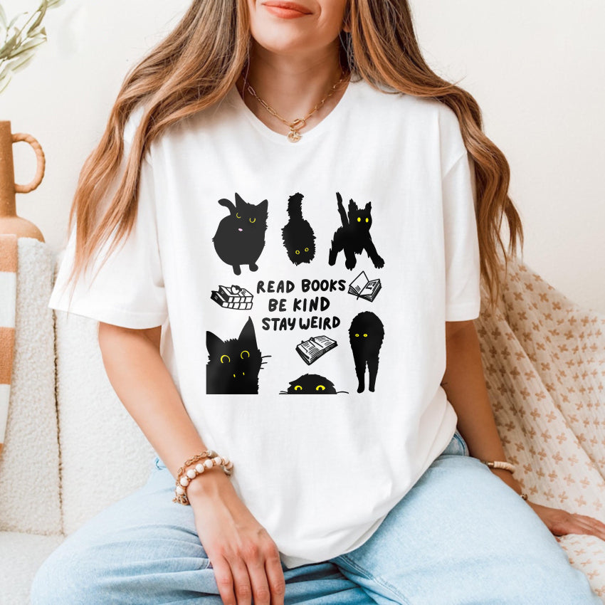 Wardrobecart Cats Books Kindness Weirdest Reading Fun Unisex Classic T-shirt