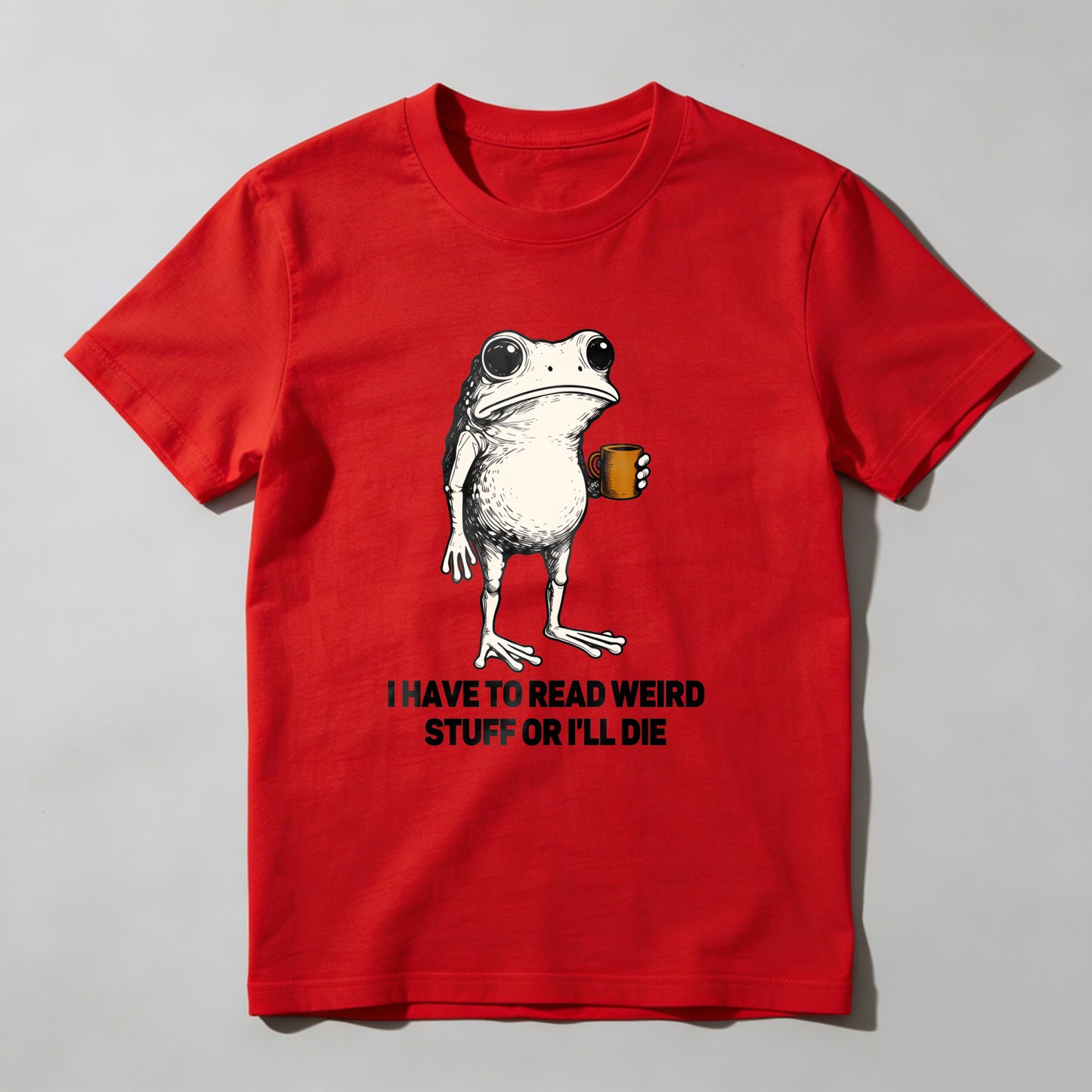 Wardrobecart Frog Holding Coffee Mug Standing Unisex Classic T-shirt