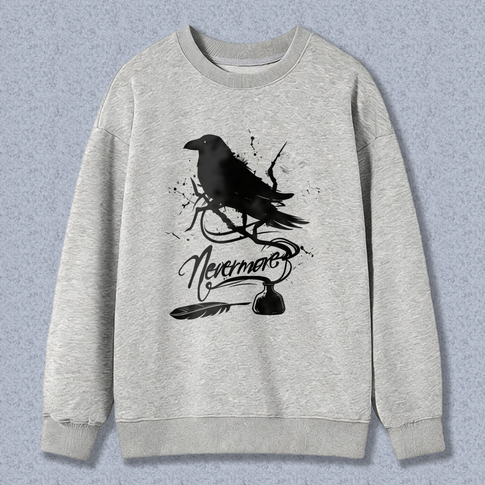 Wardrobecart Crow Nevermore Feather Unisex Classic Sweatshirt