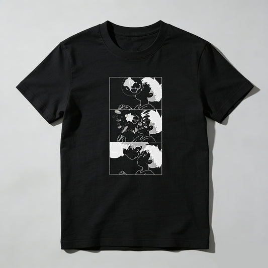Abstract Artwork With Three Panels tshirt 100% cotton