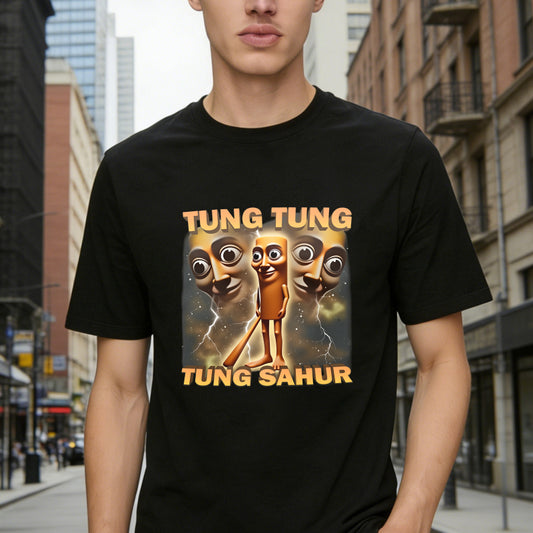 100% Cotton Tung Tung Tung Sahur Graphic Tee