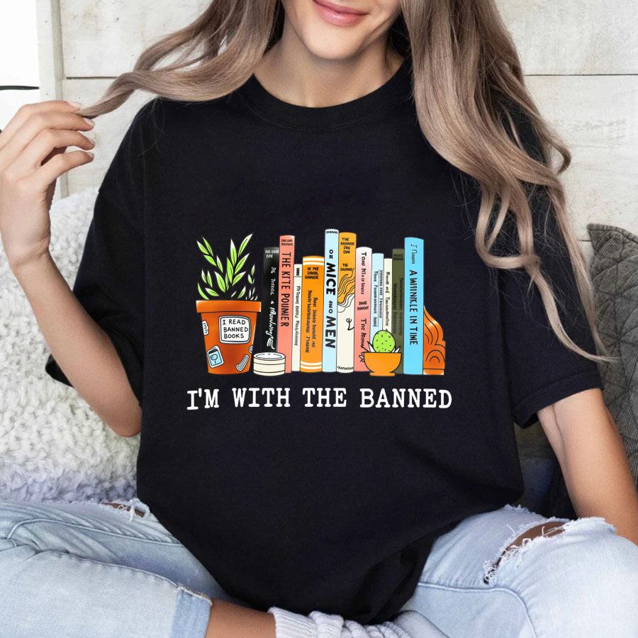 Wardrobecart I'm With The Banned Books Shelf Unisex Classic T-shirt