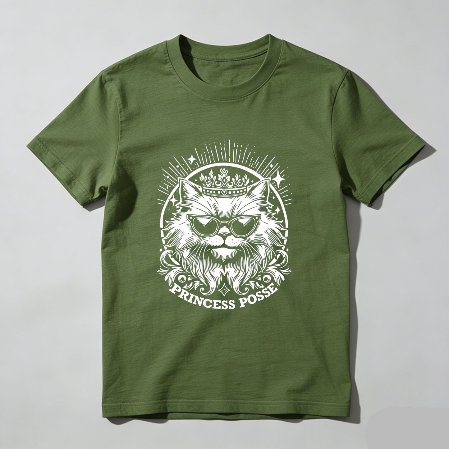 Wardrobecart Cat With Crown And Sunglasses Princess Posse Unisex Classic T-shirt