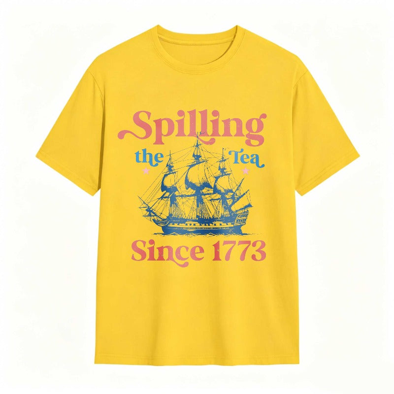 Spilling The Tea Since 1773 Ship Design T-shirt