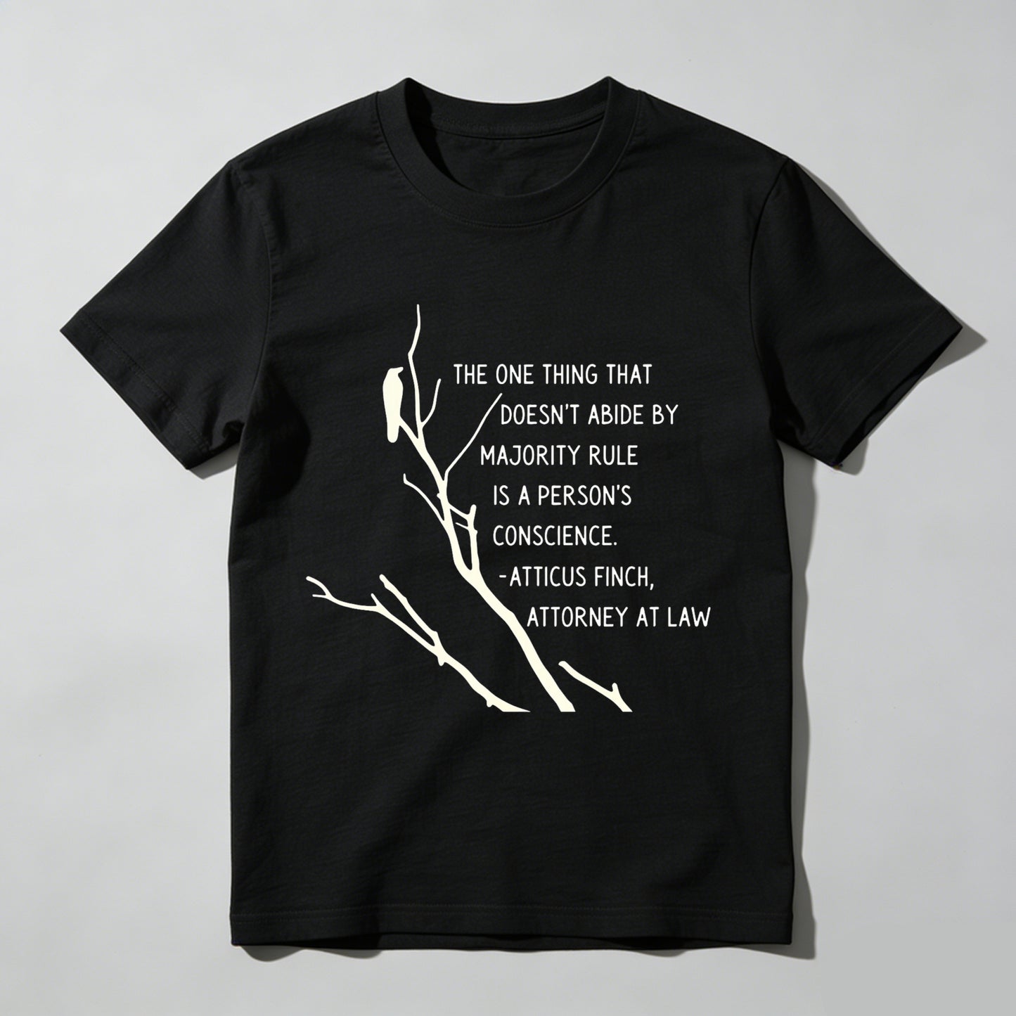 Wardrobecart The One Thing That Doesn't Abide By Majority Rule Is A Person's Conscience Unisex Classic T-shirt