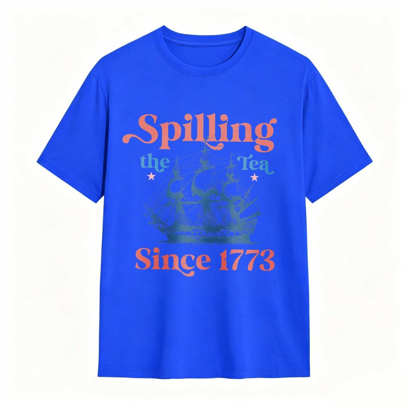 Spilling The Tea Since 1773 Ship Design T-shirt