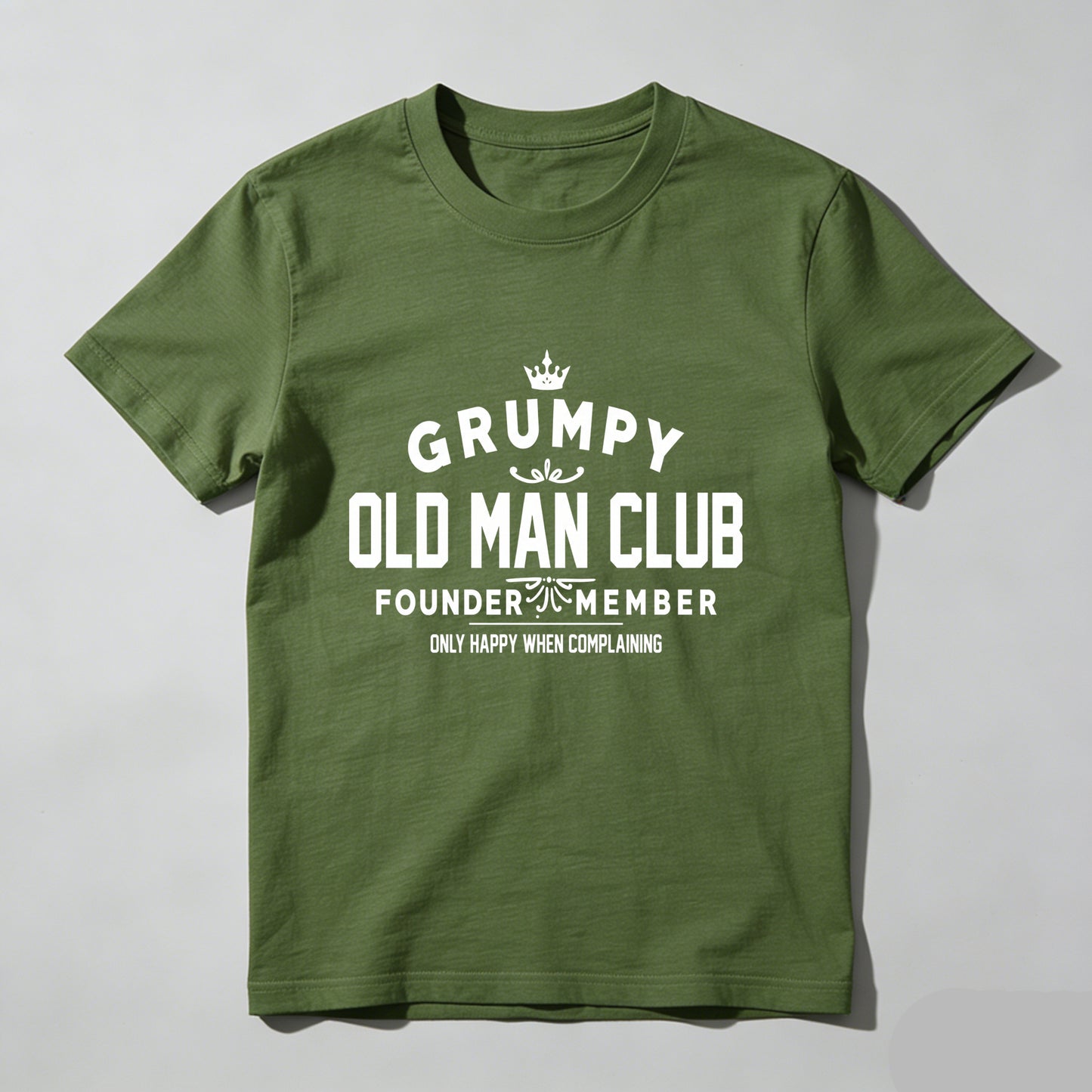 Grumpy Old Man Club Founder Member   Pure Cotton Short Sleeve T Shirt