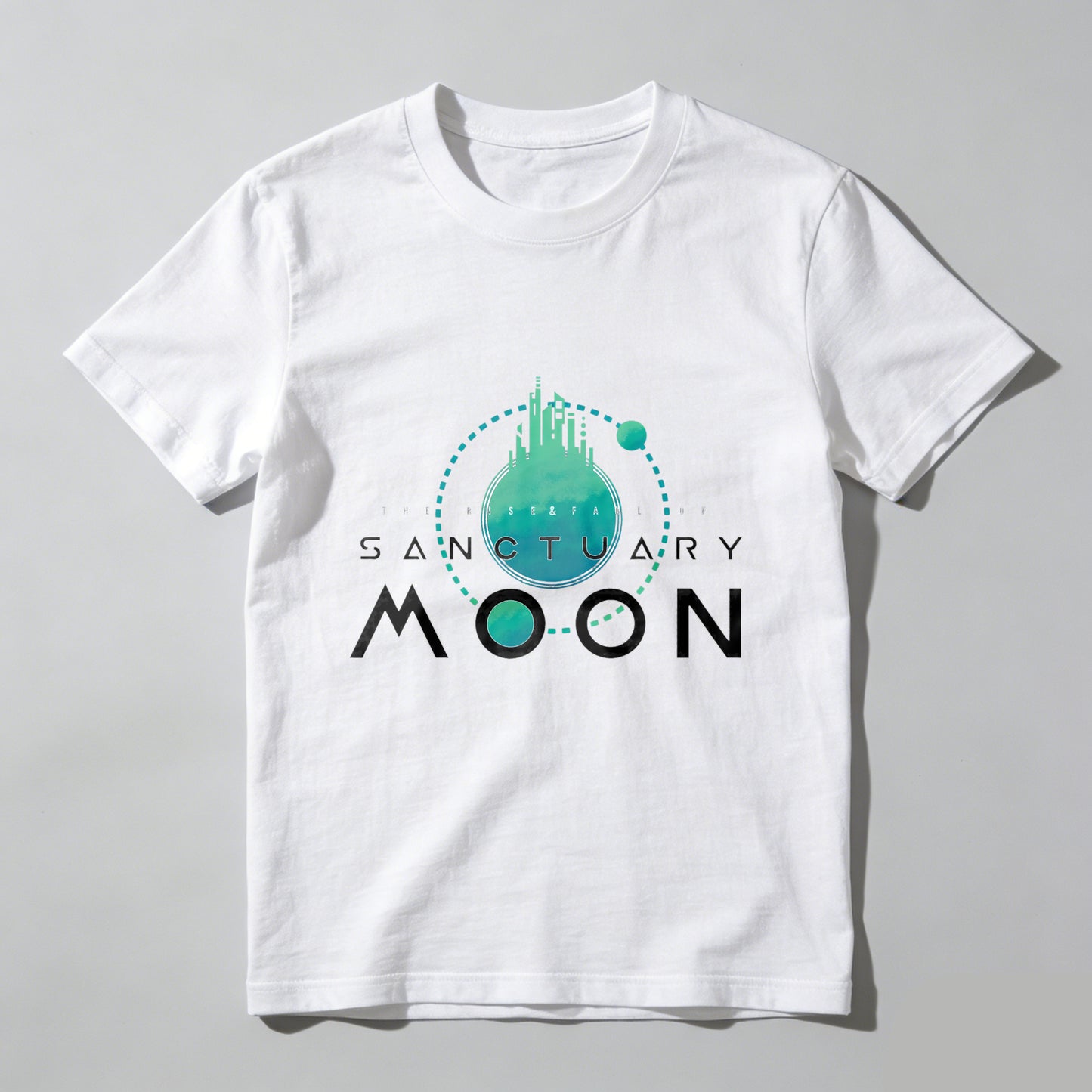 Wardrobecart Sanctuary Moon Planet Design With Cityscape Unisex Classic T-shirt