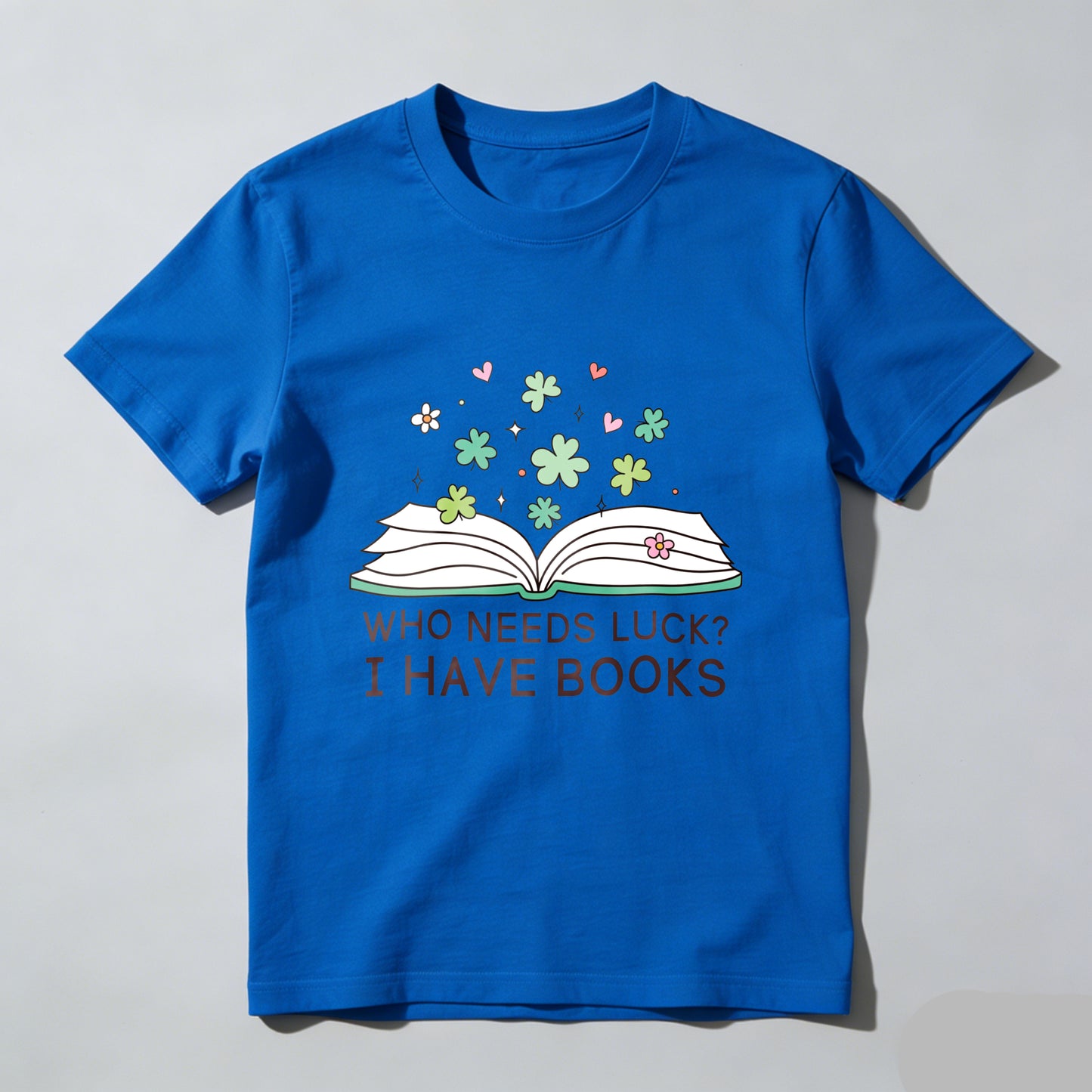 Wardrobecart Open Book With Flowers And Text Unisex Classic T-shirt