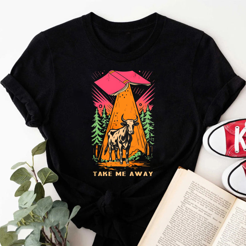 Wardrobecart Mountain Bull Forest Sunset Adventure Take Me Away Unisex Classic T-shirt