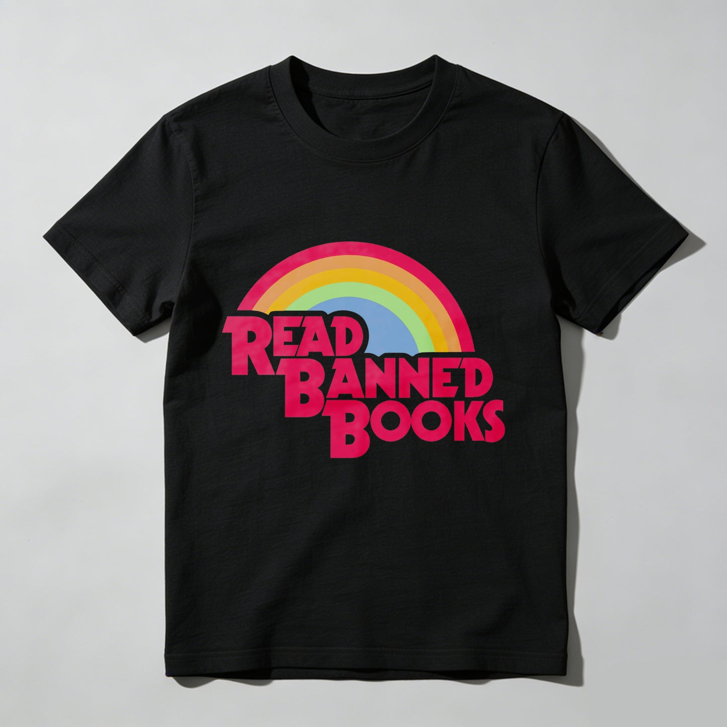 Wardrobecart Read Banned Books Rainbow Design Unisex Classic T-shirt