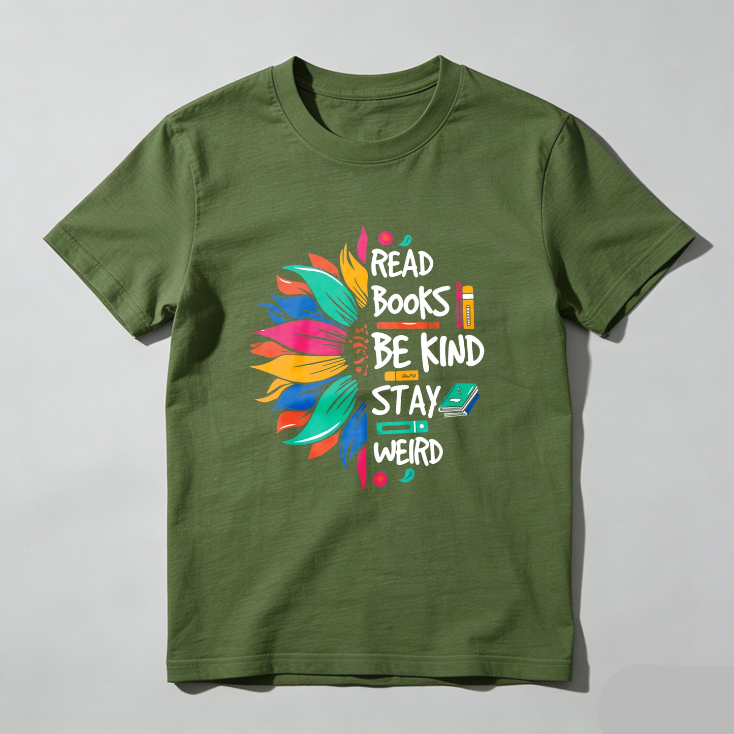 Wardrobecart Read Books Be Kind Stay Weird Unisex Classic T-shirt