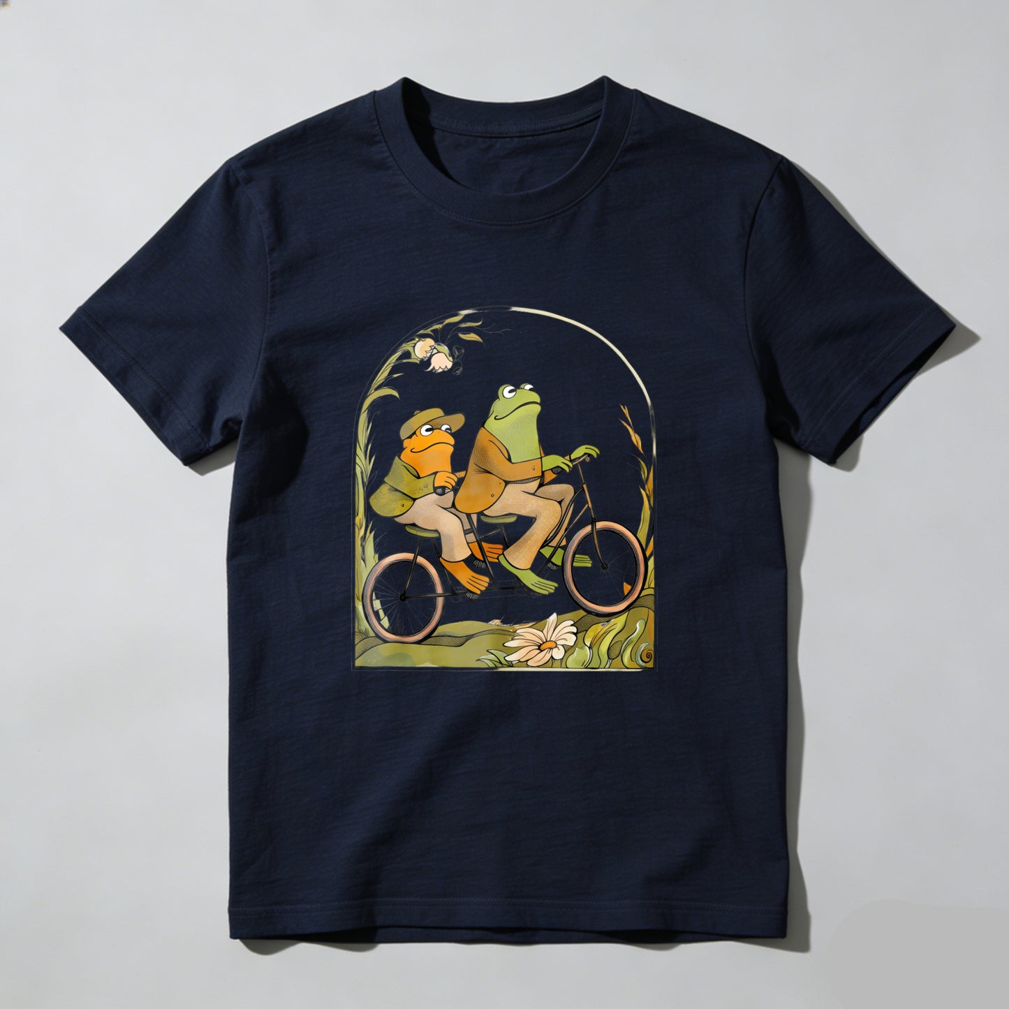 Wardrobecart Frog And Duck Ride Bicycle Together Unisex Classic T-shirt