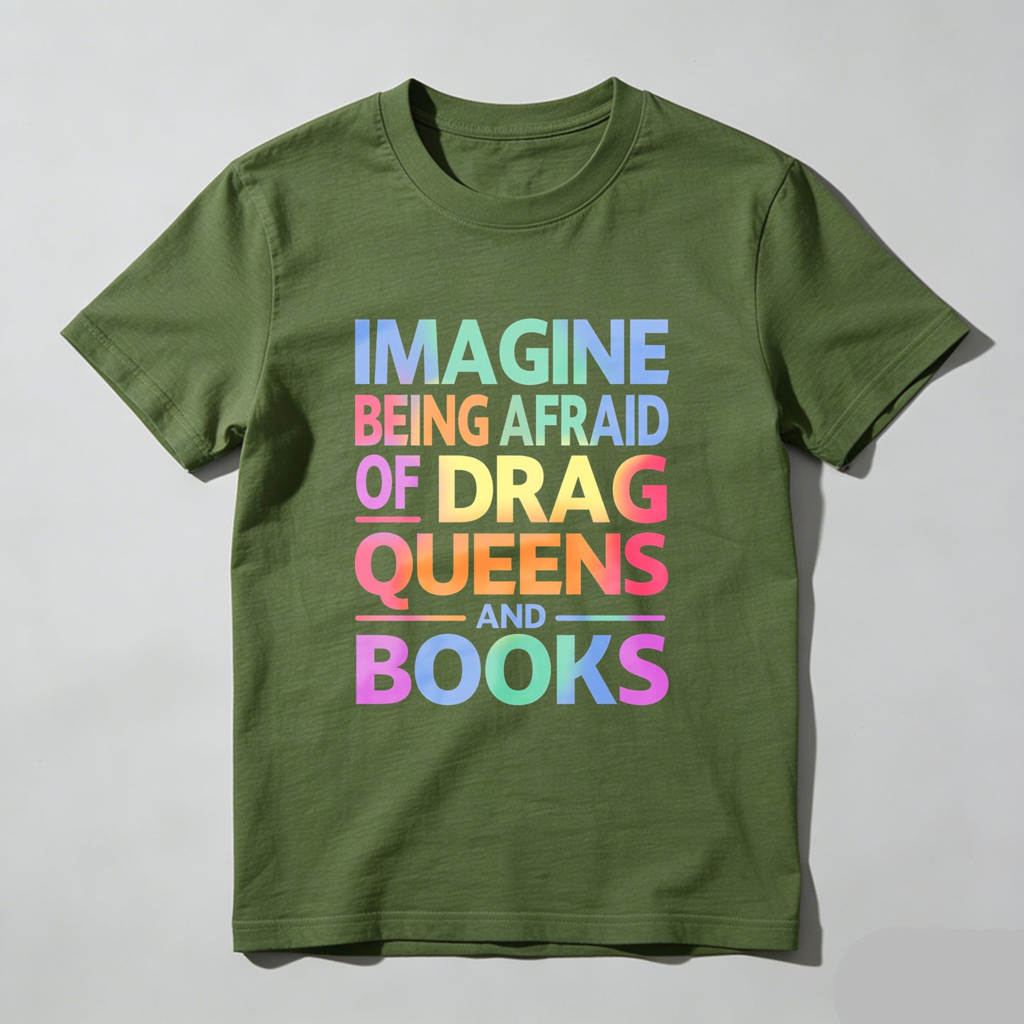 Wardrobecart Imagine Being Afraid Of Drag Queens And Books Unisex Classic T-shirt