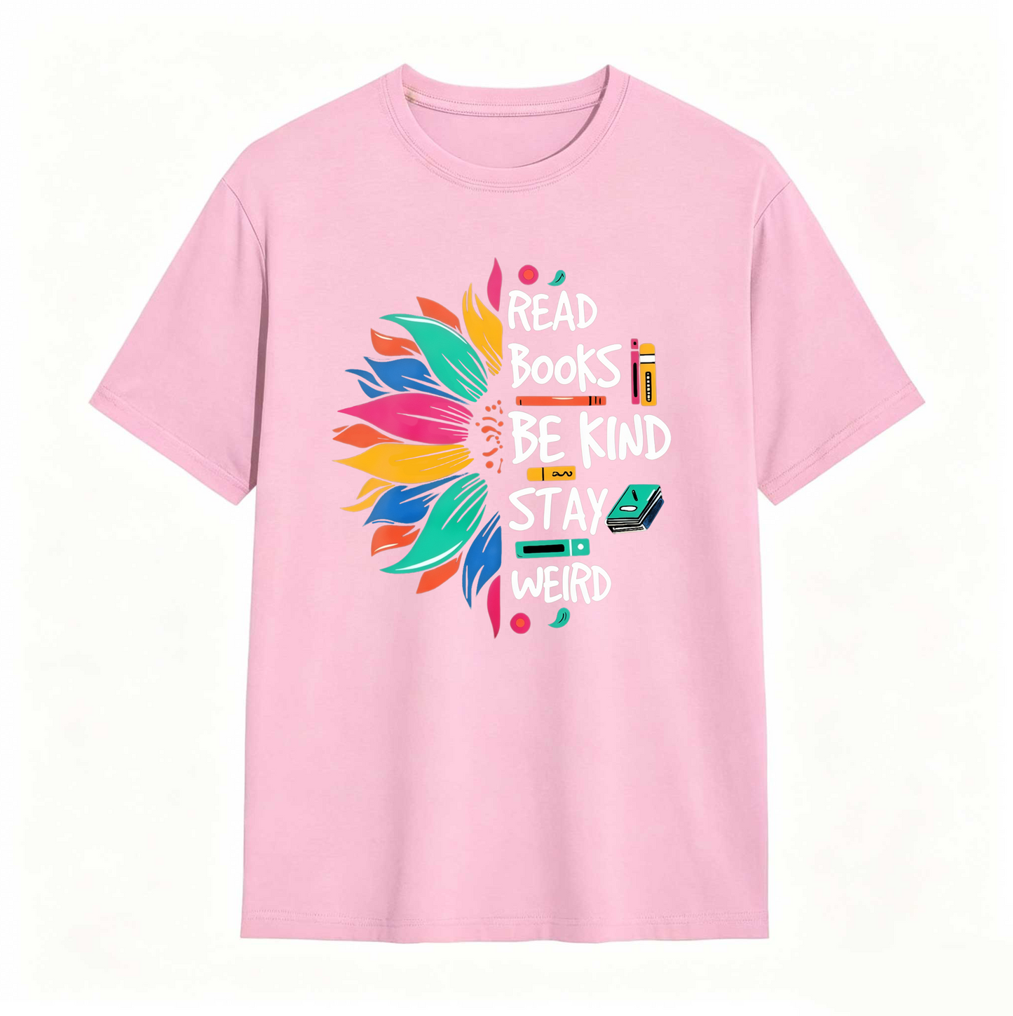 Wardrobecart Read Books Be Kind Stay Weird Unisex Classic T-shirt