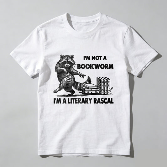 Wardrobecart Raccoon Reading Books With Text Unisex Classic T-shirt