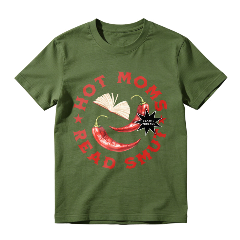 Wardrobecart Hot Moms Read Smut With Chili Peppers And Book Design Unisex Classic T-shirt
