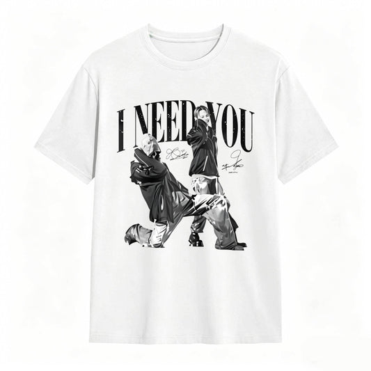I Need You K-POP World Tour 2026 Vintage Hip Hop Graphic Tee