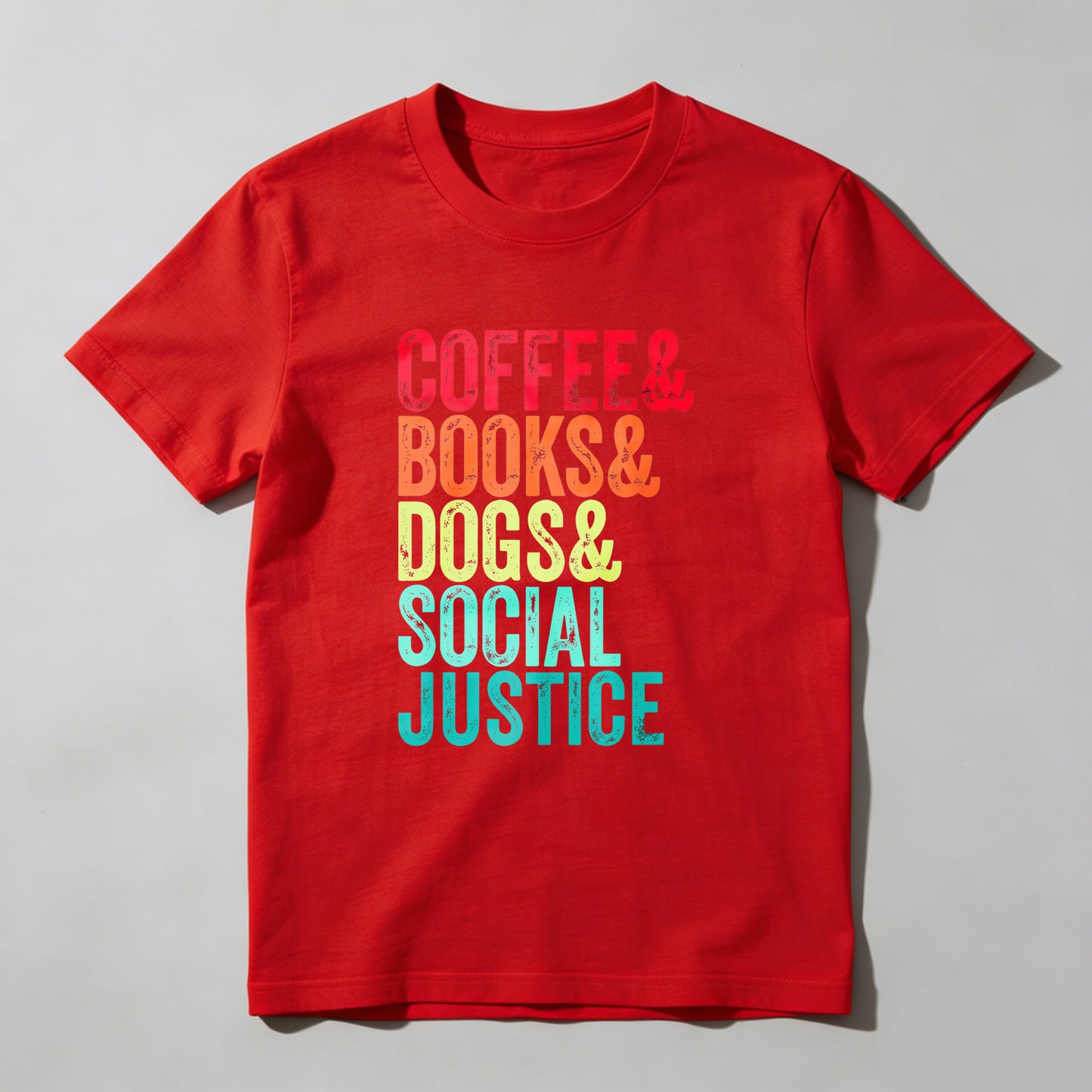Wardrobecart Coffee Books Dogs Social Justice Unisex Classic T-shirt