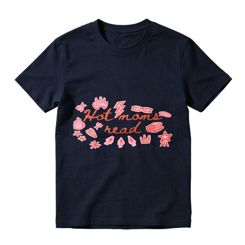 Wardrobecart Hot Moms Read With Book And Accessories Unisex Classic T-shirt