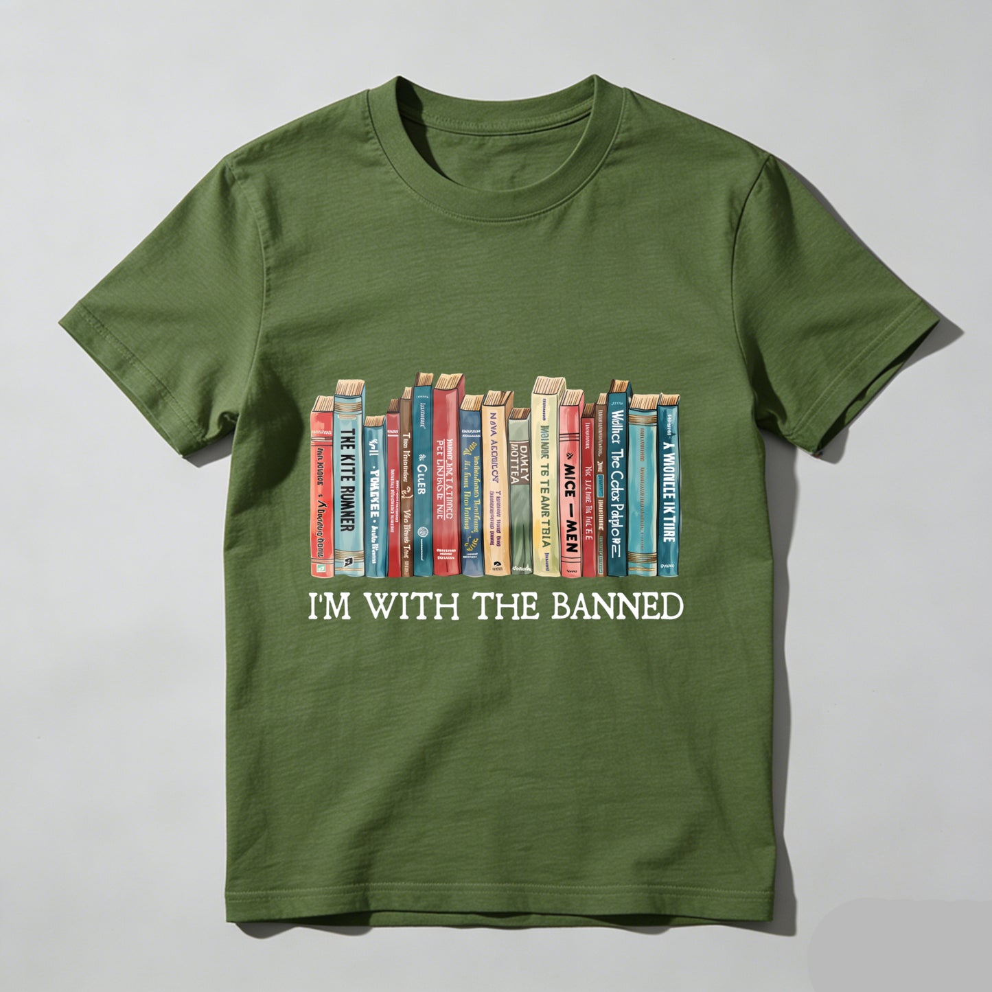 Wardrobecart I'm With The Banned Book Spine Design Unisex Classic T-shirt