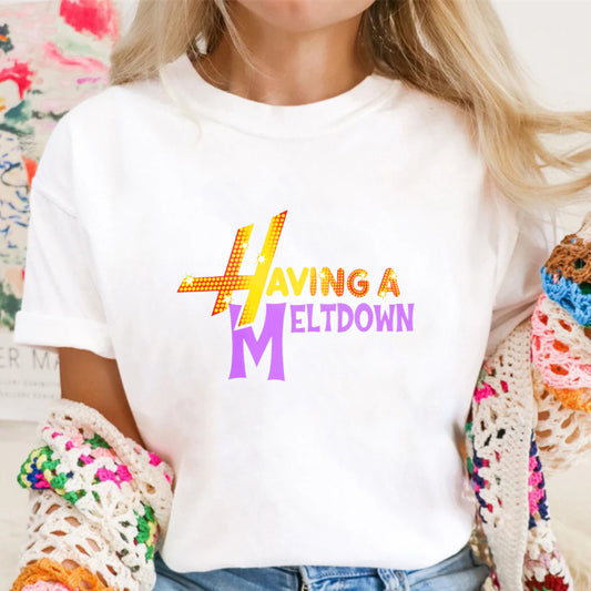Having A Meltdown With Lightning Bolt Design Unisex Classic T-shirt