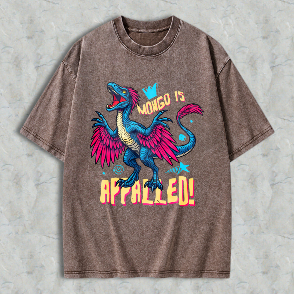 Wardrobecart Dragon With Crown And Wings Mongo Is Appalled Unisex Washed T-shirt