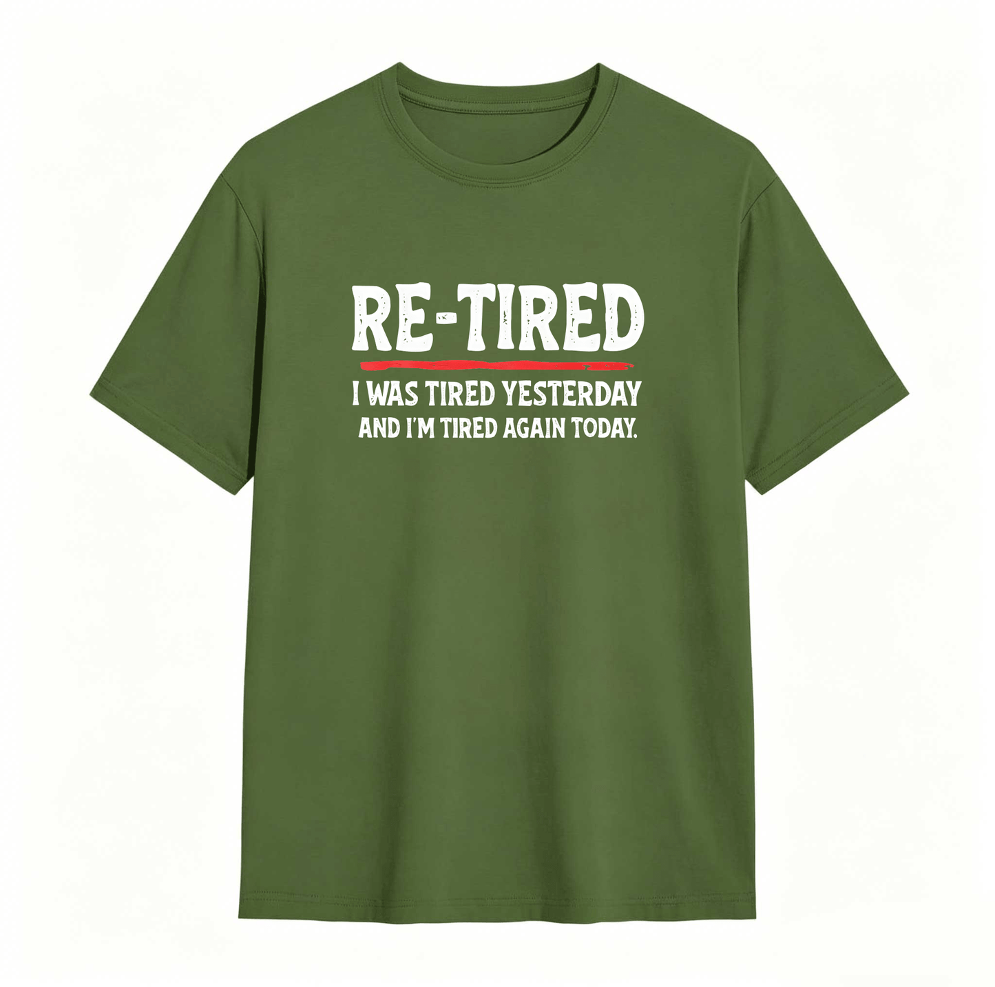 Sarcastic Quote T-Shirt for Teens – 100% Cotton Re-Tired Lazy Retired Design ,Unisex