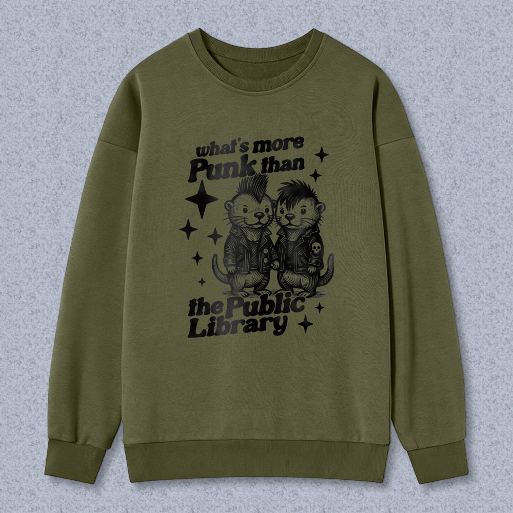 Wardrobecart What's More Punk Than The Public Library Cats Unisex Classic Sweatshirt