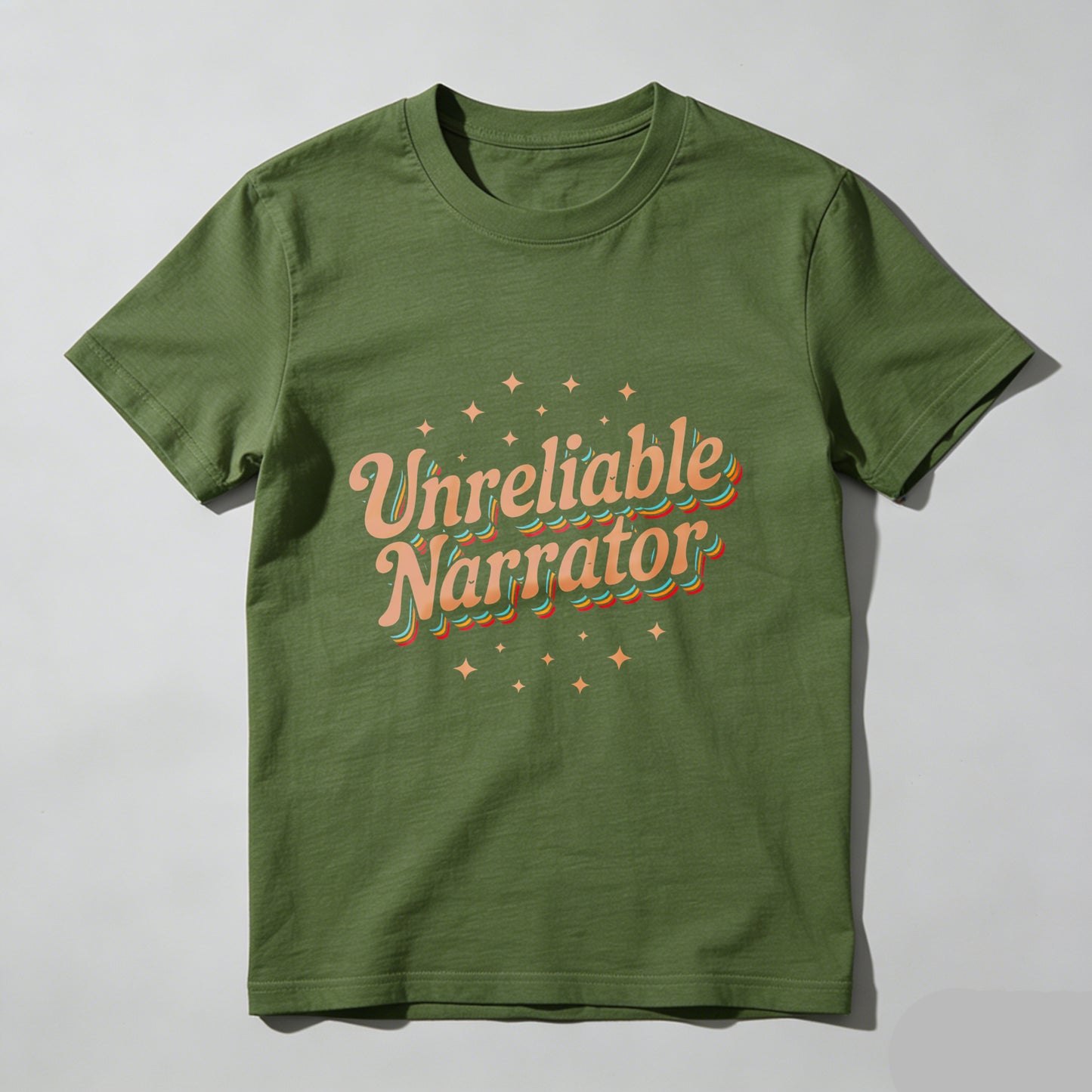 Wardrobecart Unreliable Narrator With Star Accents Unisex Classic T-shirt