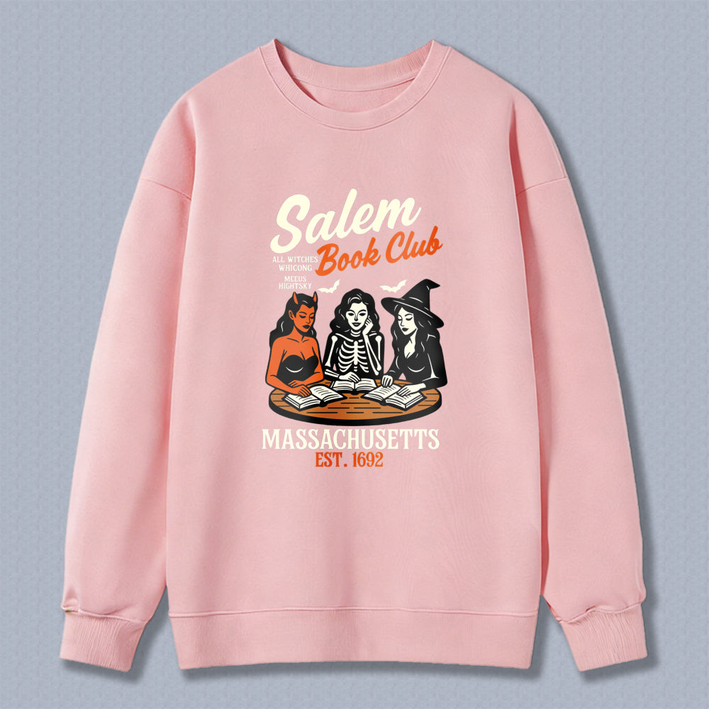 Wardrobecart Salem Book Club Witches Reading Books Est 1692 Unisex Classic Sweatshirt