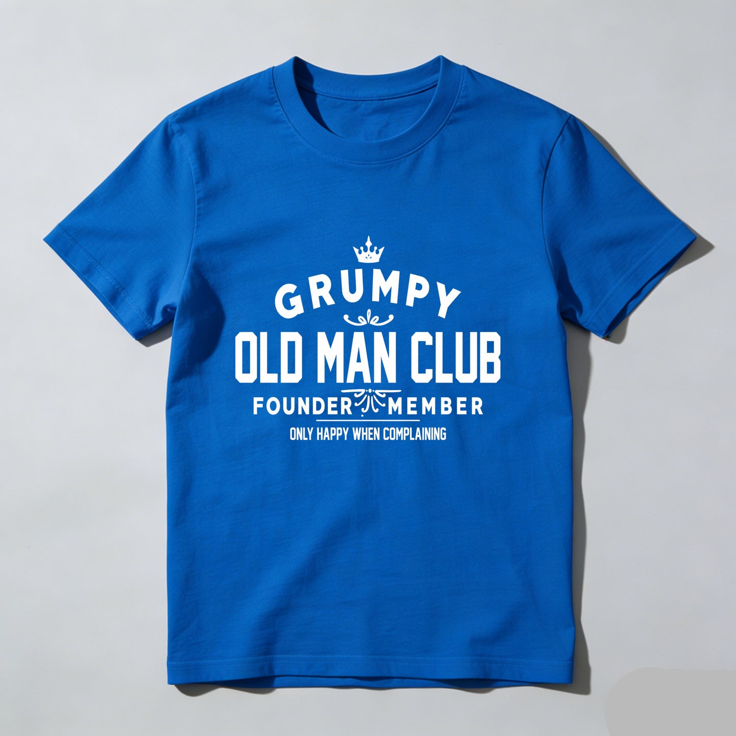 Grumpy Old Man Club Founder Member   Pure Cotton Short Sleeve T Shirt