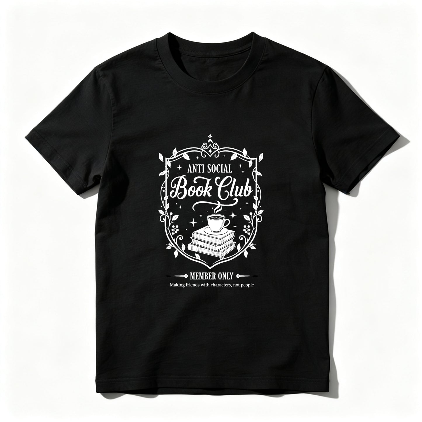 Wardrobecart Anti Social Book Club Member Only Unisex Classic T-shirt 100% cotton
